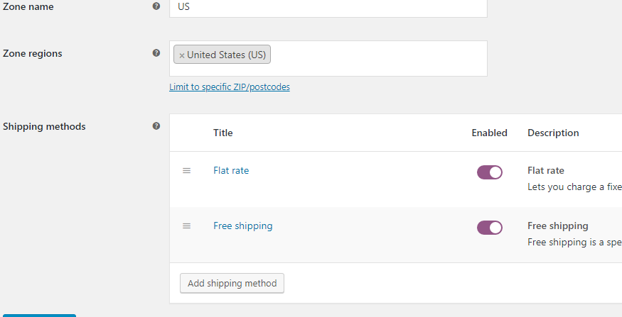 flat rate shipping