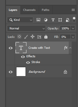 photoshop tutorial text clear outline
