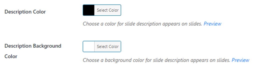 slider description colors