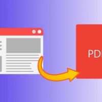 saving a page as a PDF
