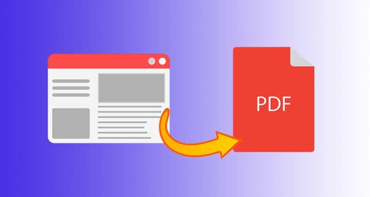 saving a page as a PDF