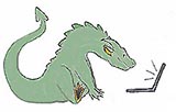code dragon mascot illustration