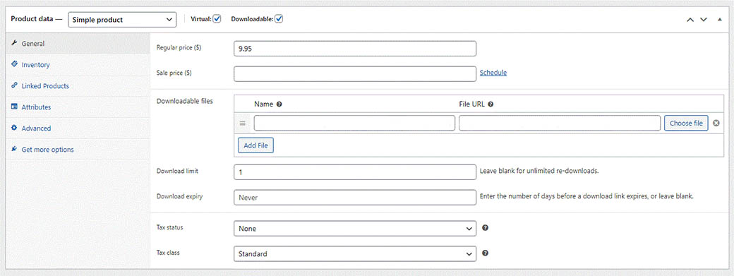 woocommerce product attributes