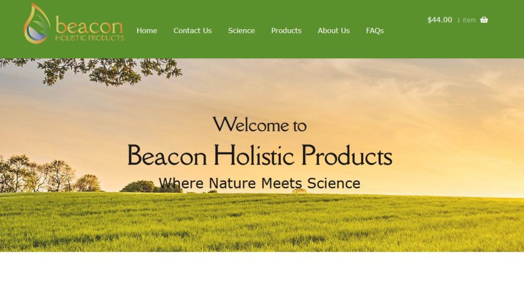 eCommerce website for Beacon Holistic Products