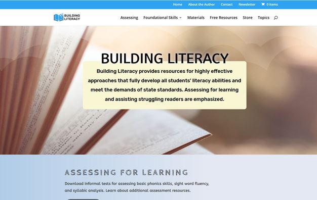 Divi WordPress website for Building Literacy organization