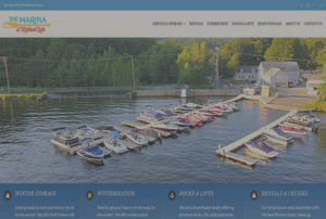 wordpress website for a lakeside marina