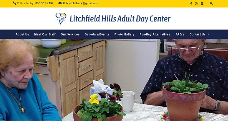 WordPress website for Litchfield Hills Adult Day Center